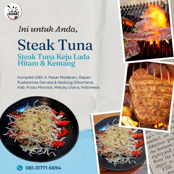 Produk Frozen Tuna Premium kemasan vakum dari UENAK Food